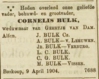 Overlijdensadvertentie [1904]